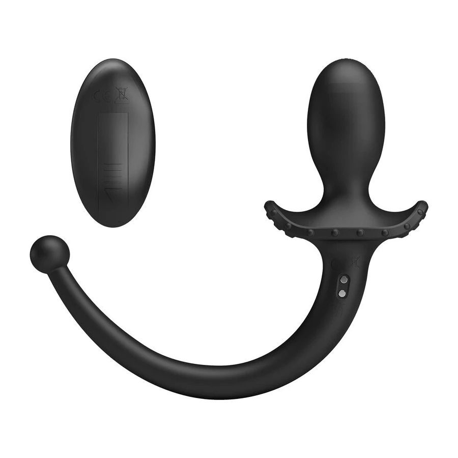 MR PLAY - VIBRADOR ANAL E PERÍNEO COM CONTROLE REMOTO SEM FIO, PRETO